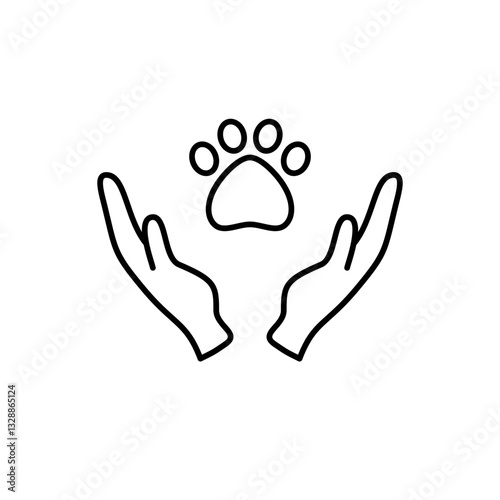 Pet Adoption Hands And Paw Animal