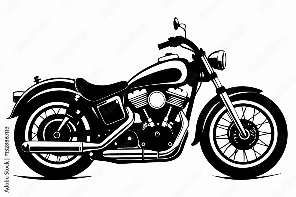 harley davidson bike line art silhouette vector illustration harley davidson bike line art silhouette vector illustration