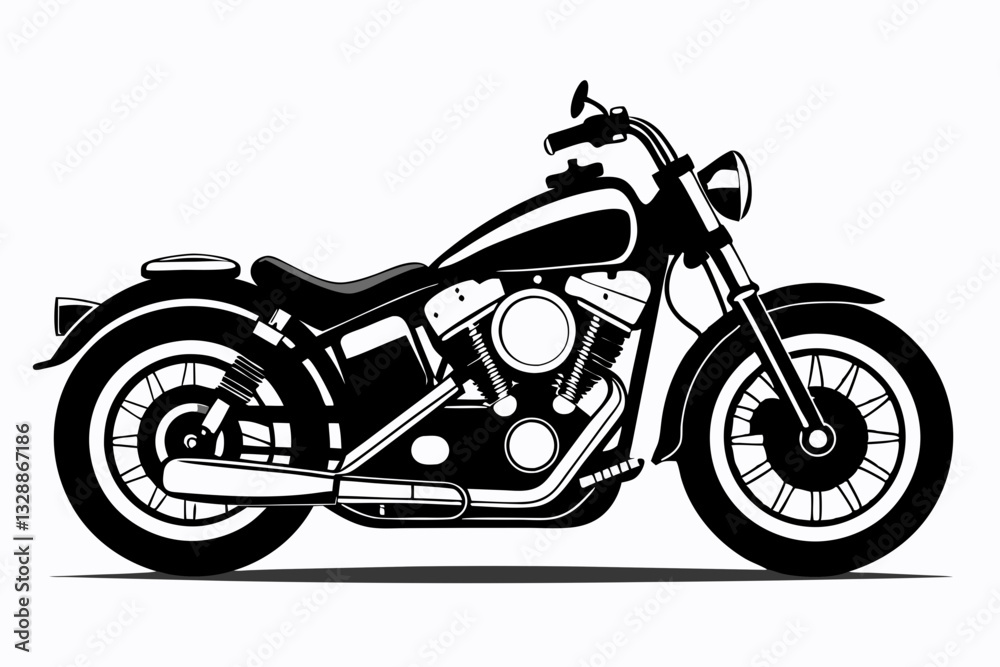 harley davidson bike line art silhouette vector illustration harley davidson bike line art silhouette vector illustration
