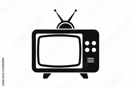 television line art silhouette vector illustration