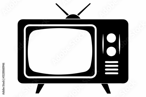 television line art silhouette vector illustration