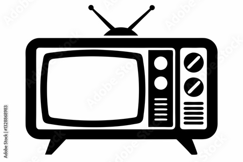 television line art silhouette vector illustration