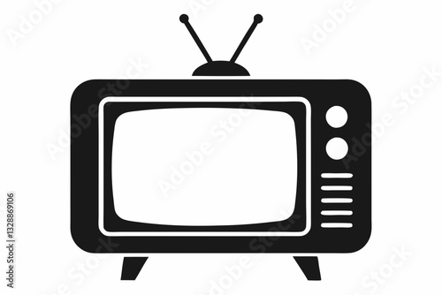 television line art silhouette vector illustration