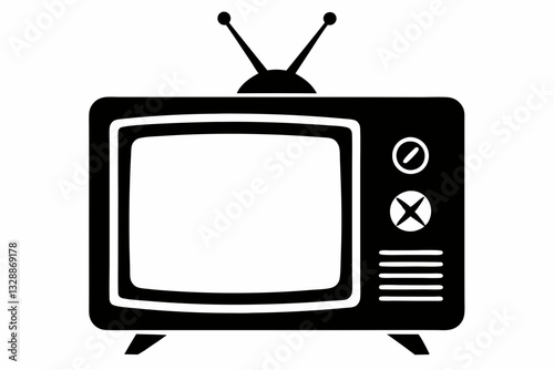 television line art silhouette vector illustration