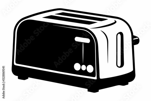toaster line art silhouette vector illustration