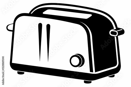 toaster line art silhouette vector illustration