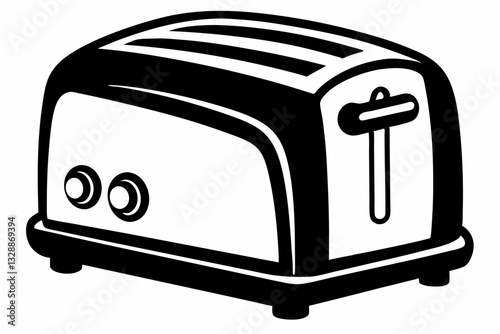 toaster line art silhouette vector illustration