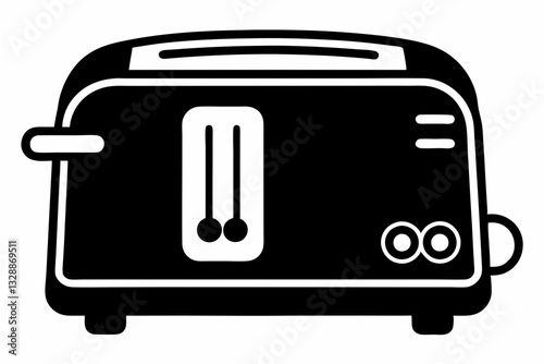 toaster line art silhouette vector illustration