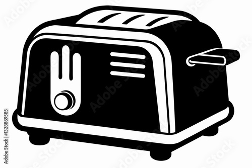 toaster line art silhouette vector illustration