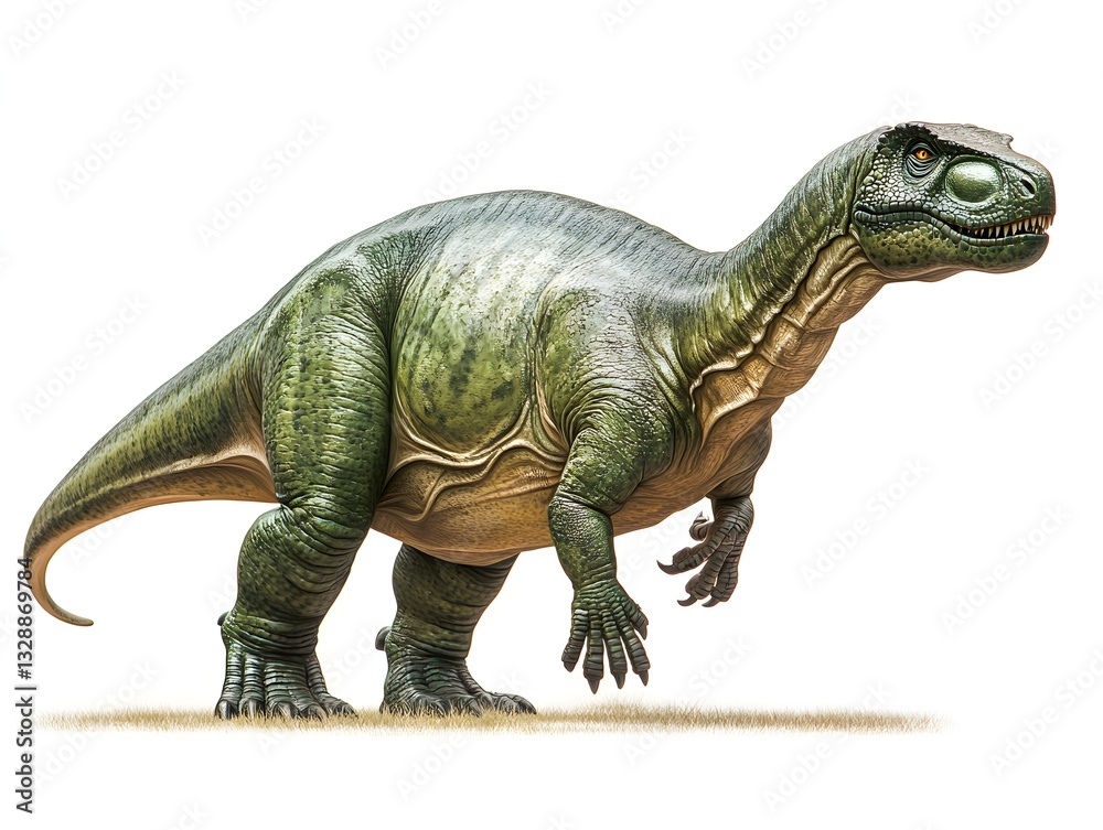 A captivating dinosaur figure presented in isolation against a white background showcasing its detail and artistic representation A captivating dinosaur figure presented in isolation against a white background showcasing its detail and artistic representation