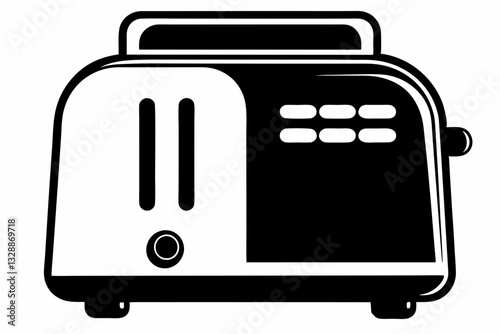 toaster line art silhouette vector illustration