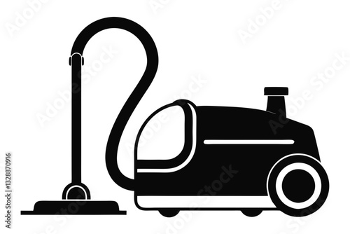 vacuum cleaner line art silhouette vector illustration
