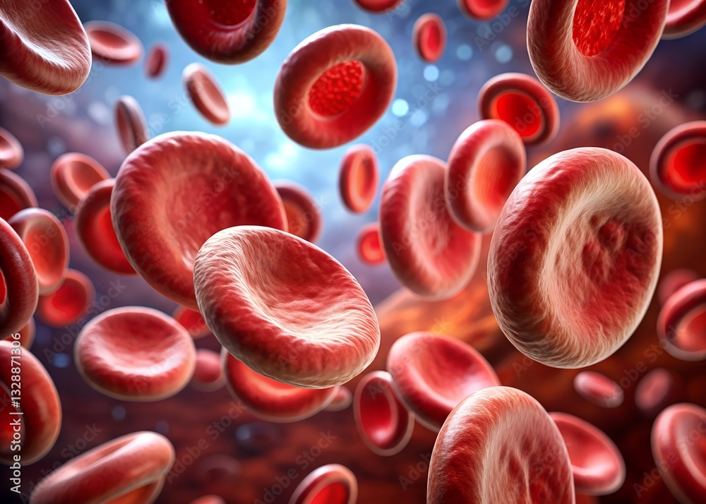 Fototapeta premium Anemia Illustration - Blood Disorder and Iron Deficiency Concept