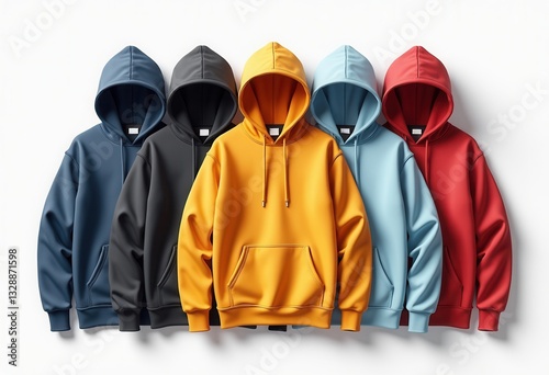 Hoodie mockup in multiple colors for branding and design