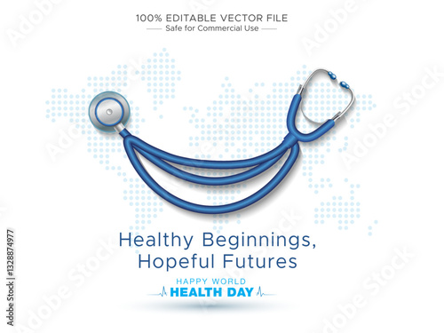Happy World Health Day Banner Design.