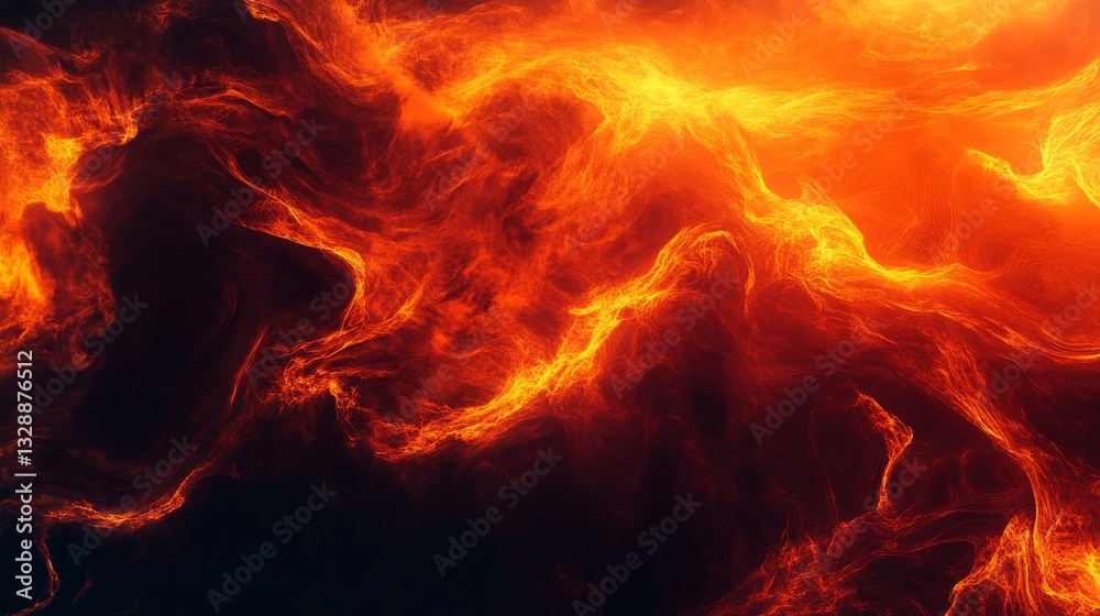 Fototapeta premium A dramatic volcanic magma gradient background. Featuring molten reds, fiery oranges, and deep blacks