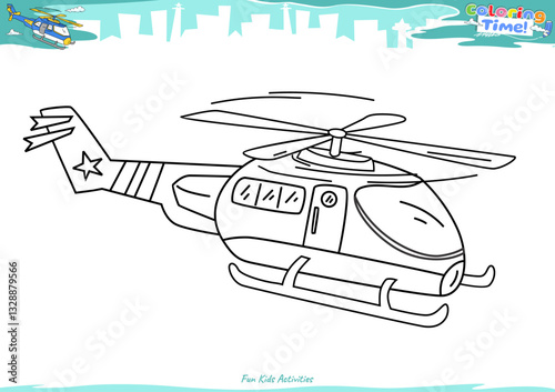 Lets color it Helicopter 13