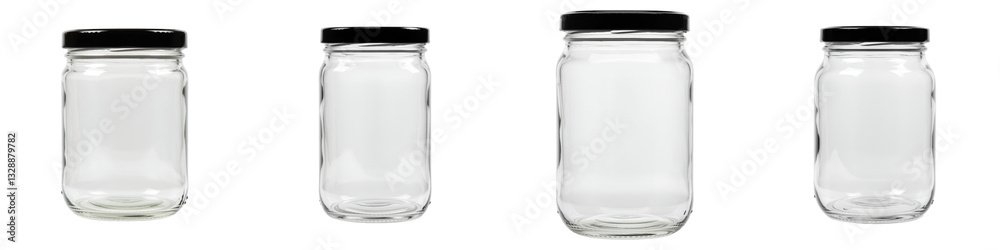 Empty Glass Jar, Cut Out Set Empty Glass Jar, Cut Out Set