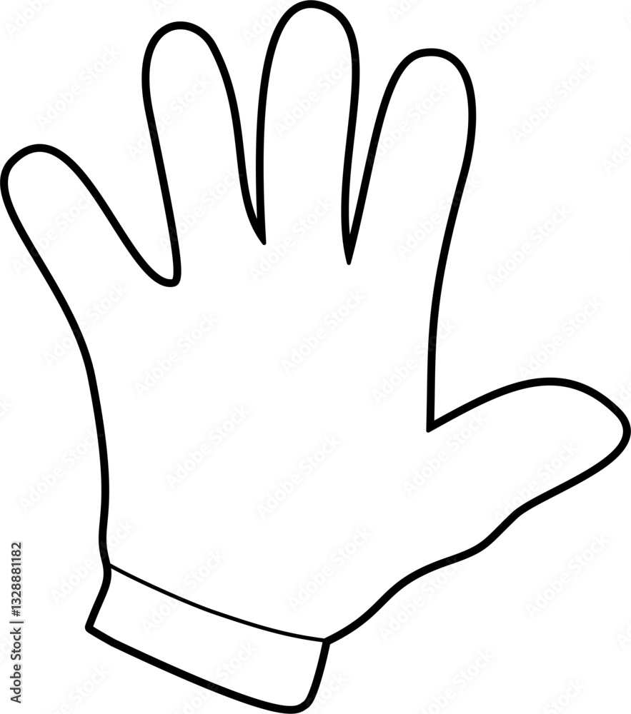 Obraz premium Butcher glove outline vector