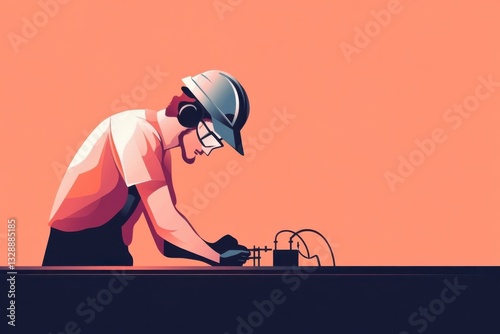 Electro mechanic repairs electrical equipment, demonstrating technical expertise and problem-solving skills