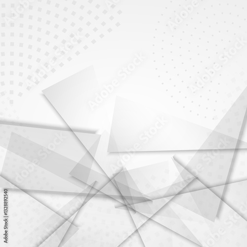 Light Shapes Technology Vector Gray Background.