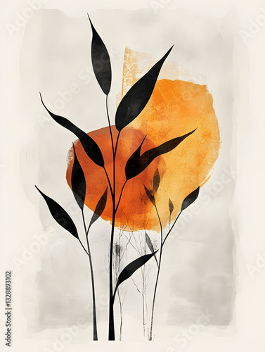 Minimalist Earthy Abstract: Nature-Inspired Digital Art