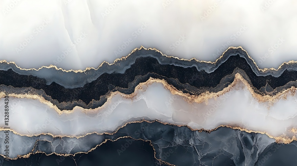 Abstract gold, black, and white marble texture. Abstract gold, black, and white marble texture.