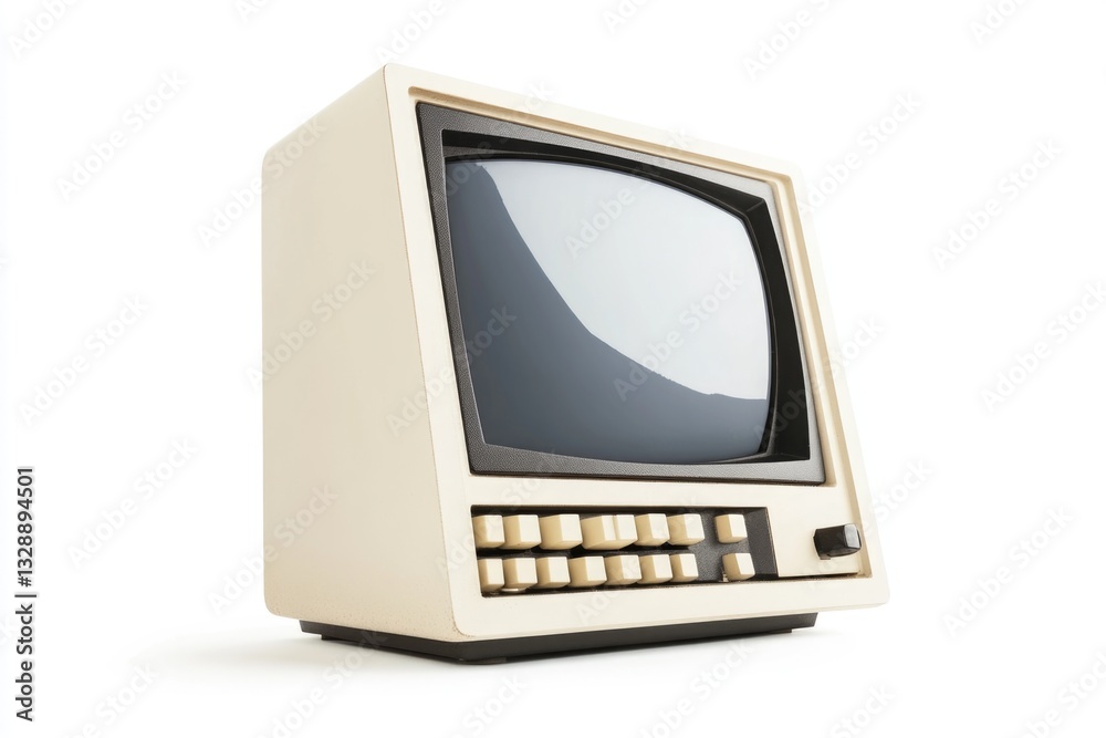 A classic computer setup from the past featuring an old computer with a keyboard and monitor A classic computer setup from the past featuring an old computer with a keyboard and monitor
