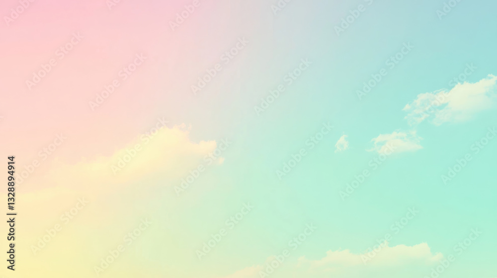 custom made wallpaper toronto digitalSoft pastel gradient sky with clouds creating serene atmosphere