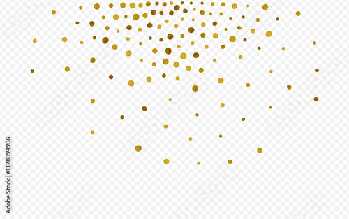 Golden Dust Holiday Vector Transparent