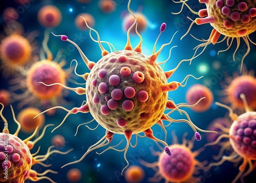 Gonorrhea Illustration - Sexually Transmitted Infection and Reproductive Health Concept