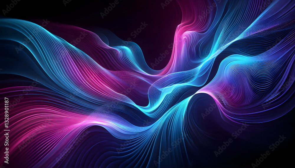 A vibrant, colorful display of flowing light waves in shades of blue, purple, and pink, creating a dynamic, futuristic effect. A vibrant, colorful display of flowing light waves in shades of blue, purple, and pink, creating a dynamic, futuristic effect.