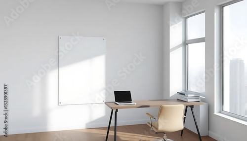 Minimal Home Office Large Blank Poster The Wall