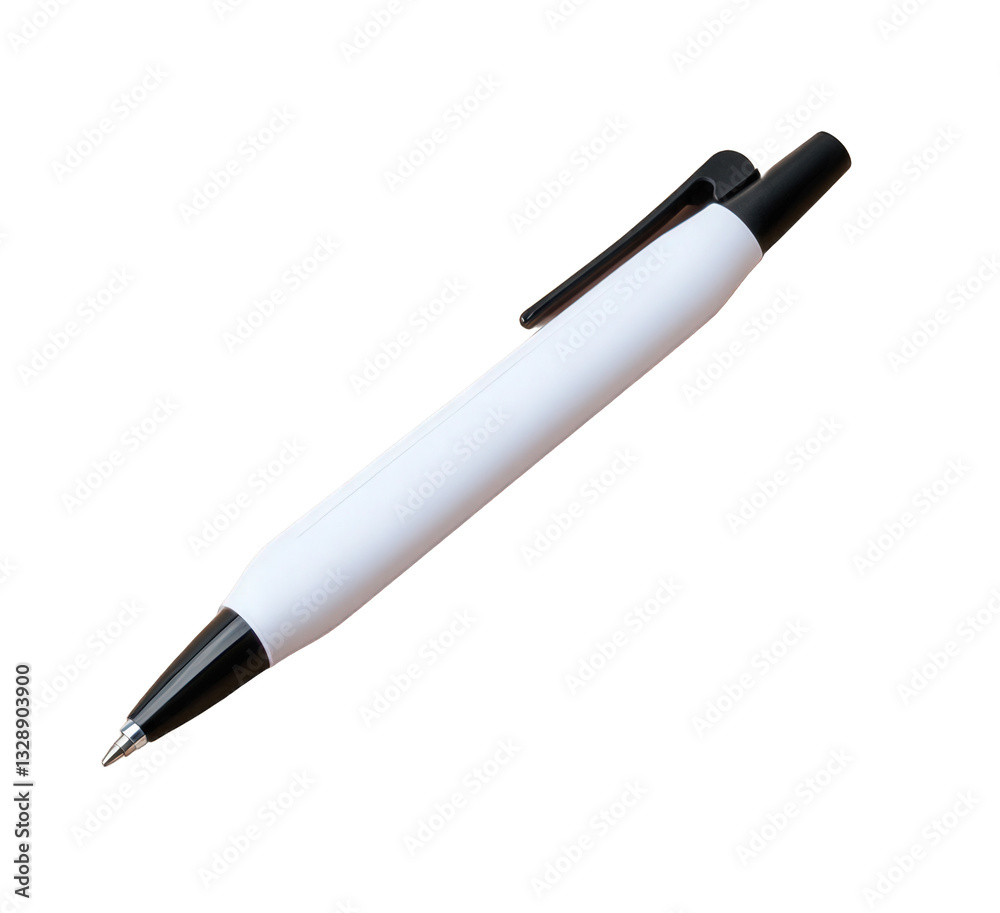 White pen, close-up, simple background isolated on white or transparent png White pen, close-up, simple background isolated on white or transparent png