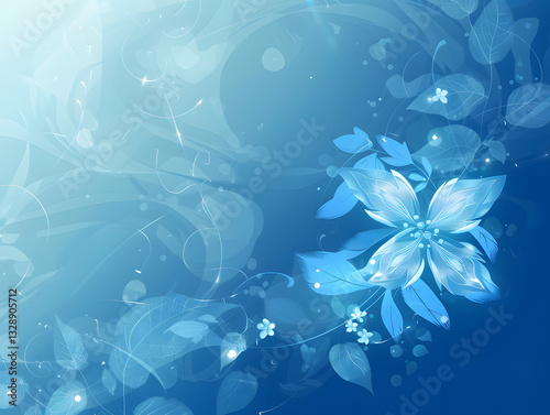 Dreamy Blues Flower Background Image