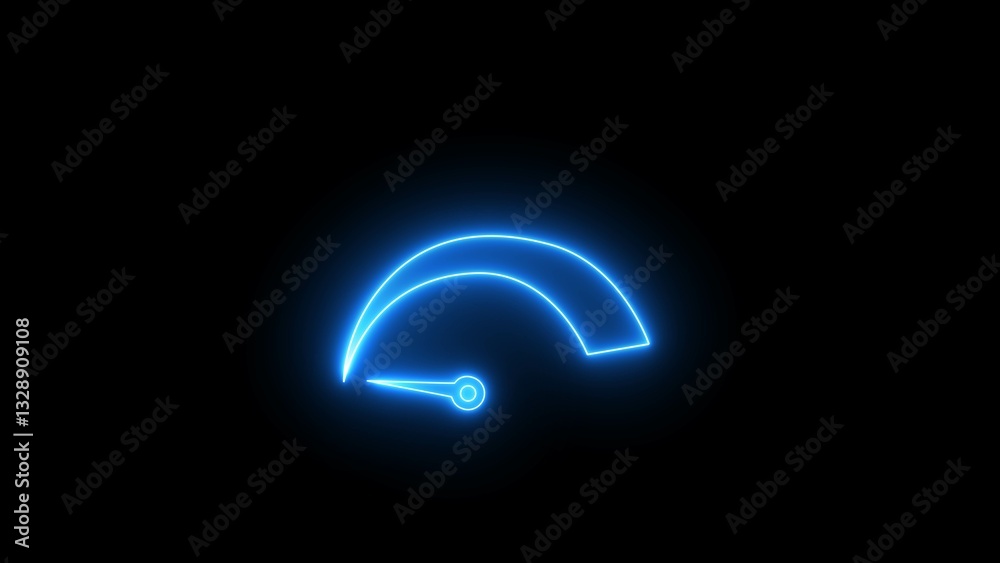 Digital symbols at the speedometer. Car mileage, measuring kilometers. Circle speed control. Digital symbols at the speedometer. Car mileage, measuring kilometers. Circle speed control.