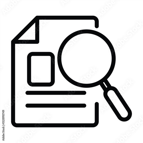 information and data search icon. vector illustration