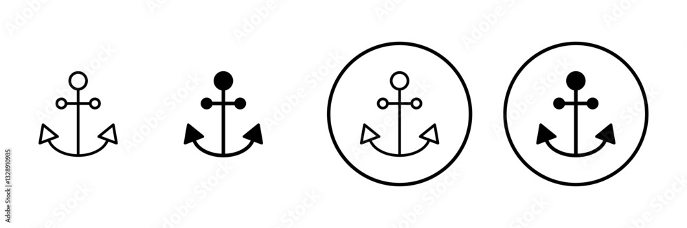 Anchor icon vector. Anchor sign and symbol. Anchor marine icon. Anchor icon vector. Anchor sign and symbol. Anchor marine icon.