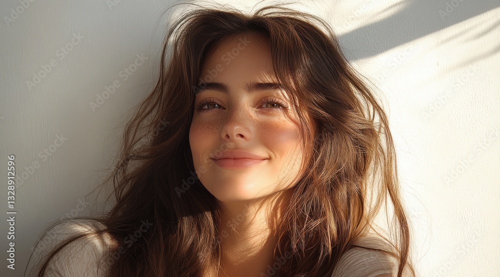 Anti-aging Treatment Smiling Woman in Mid 40s with Smooth Skin and Natural Beauty Anti-aging Treatment Smiling Woman in Mid 40s with Smooth Skin and Natural Beauty