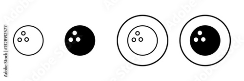 Bowling icon vector. bowling ball and pin sign and symbol.