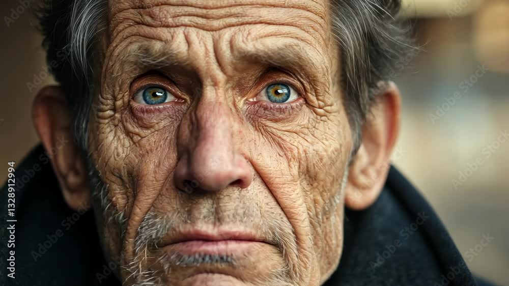 Closeup portrait of an old man Closeup portrait of an old man