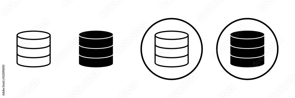 Database icon vector. database sign and symbol Database icon vector. database sign and symbol