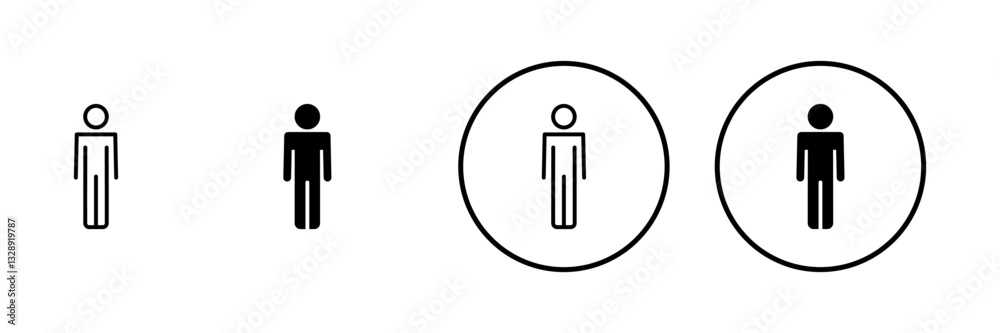 Man icon vector. male sign and symbol. human symbol Man icon vector. male sign and symbol. human symbol