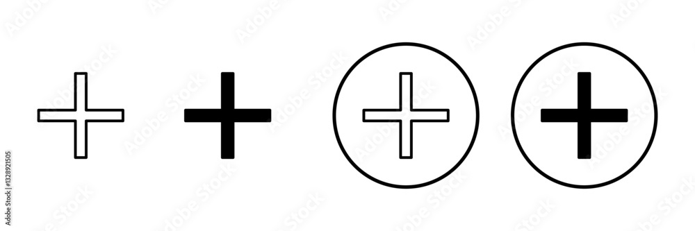 Plus icon vector. Add plus sign and symbol Plus icon vector. Add plus sign and symbol