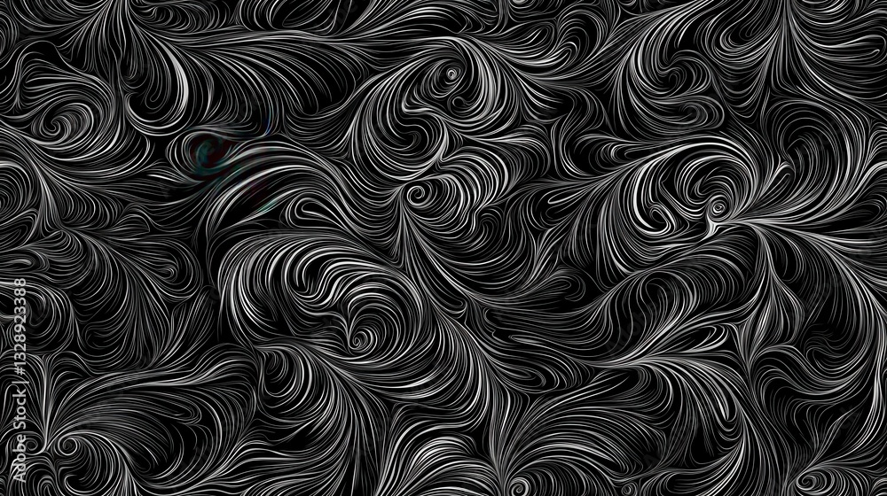 Abstract Swirling Patterns in Black and White Fluid Design Abstract Swirling Patterns in Black and White Fluid Design