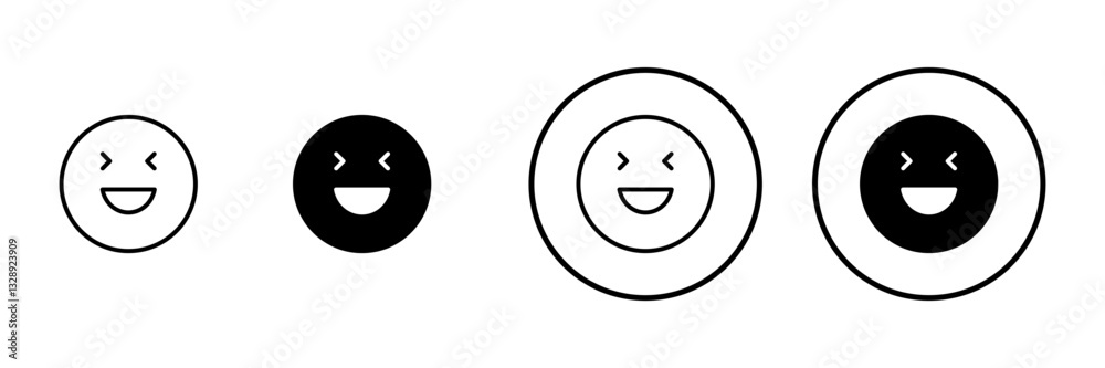 Fototapeta premium Smile icon vector. smile emoticon icon. feedback sign and symbol