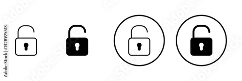 Unlock icon vector. Unlock sign and symbol. unlocked padlock icon