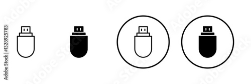 Usb icon vector. Flash disk sign and symbol. flash drive sign.