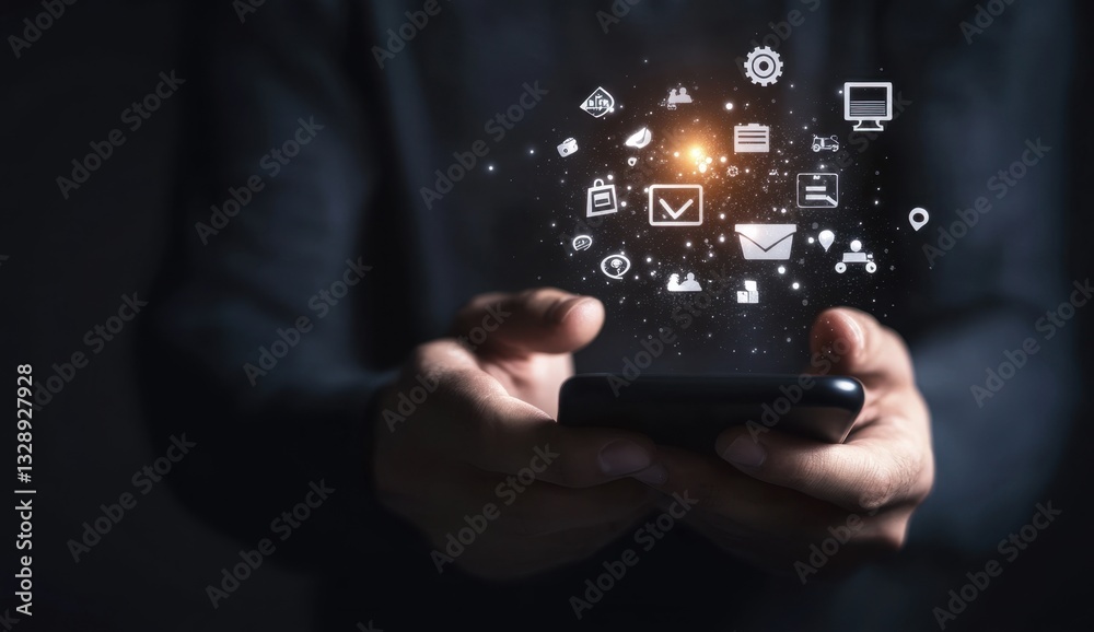 Fototapeta premium Mobile Business Applications: Streamlined Digital Transactions