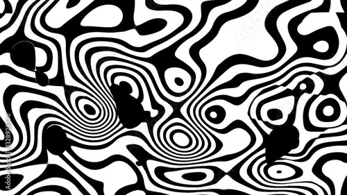 Abstract white fluid in black background  swirling liquid chrome metal waves with motion light effect. Seamless looping video. dynamic background